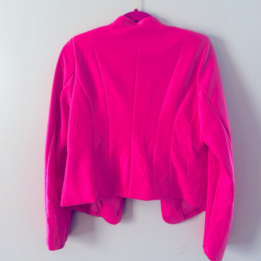 iris Hot Pink Open Front Blazer - Picture 3 of 4